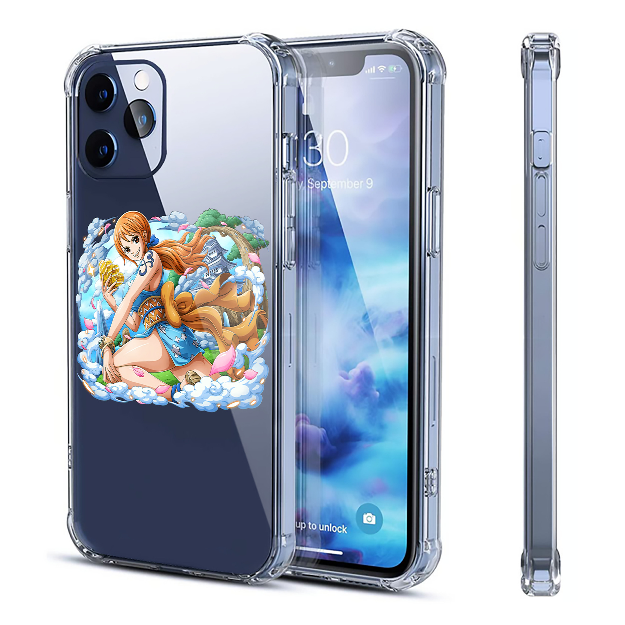 （画像用） ワンピース ナミ ONE PIECE Nami 【iPhone 12シリーズ対応】透明スマホケース（クリアソフトケース）